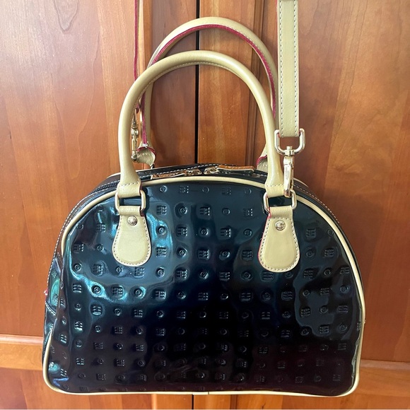 Authentic Arcadia Patent Leather Convertible Crossbody & Satchel Made In Italy - Picture 16 of 16